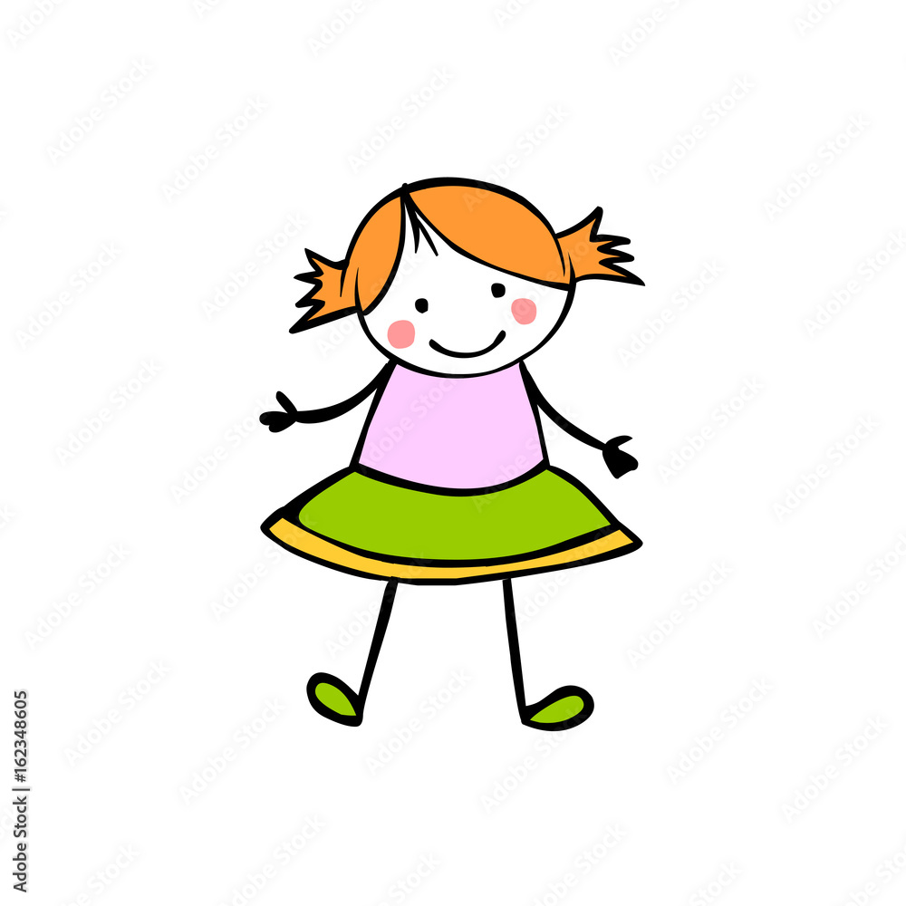 Girl in children's style Girl in children's style