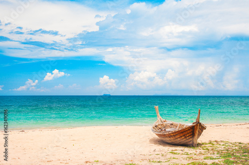 beach and fishing boat, koh Lanta, Thailand