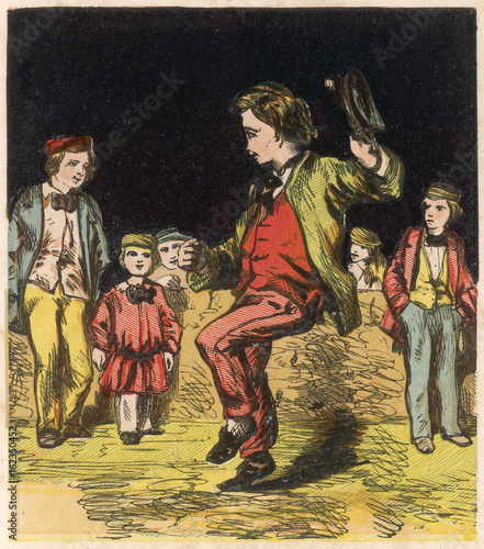 Dancing a Hornpipe. Date: 1867