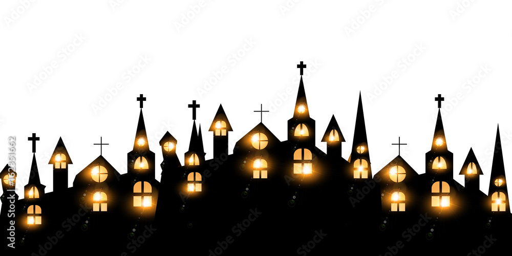 ハロウィン 城 秋 アイコン Stock Vector Adobe Stock