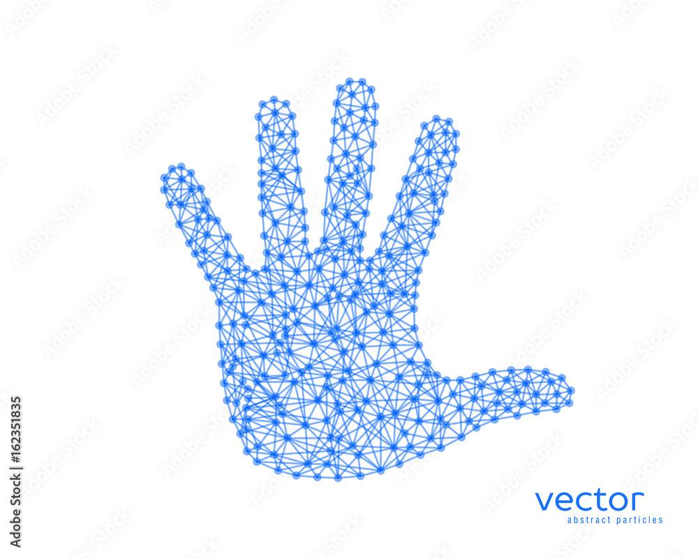 Abstract vector illustration of human arm. Abstract vector illustration of human arm.