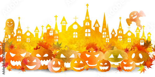 ハロウィン　かぼちゃ　秋　背景