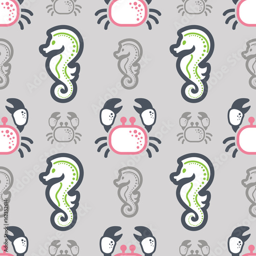 Summer vector seamless pattern