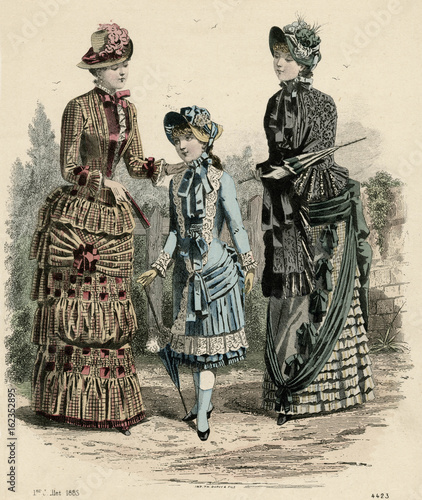 Canvas-taulu Fashions 1 July 1883. Date: 1883
