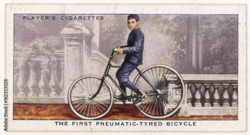 Dunlop Bike with Tyres. Date: 1888 photo