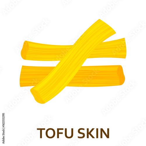 Soy tofu skin flat icon