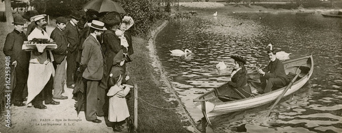 Photography Boating in the Bois de Boulogne  Paris. Date: 1905