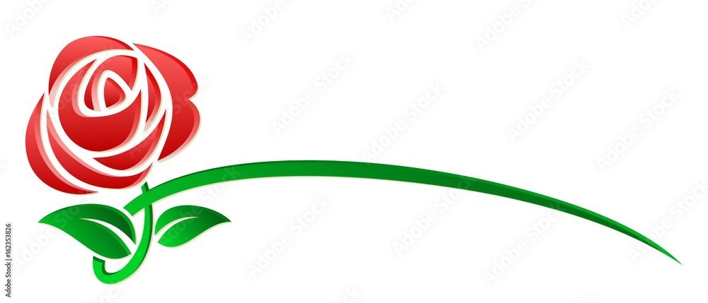 logo stylized rose. Stock Vector | Adobe Stock