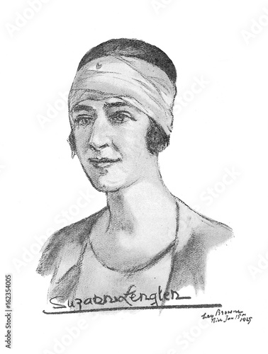 Fotografie Suzanne Lenglen  tennis player. Date: 1925