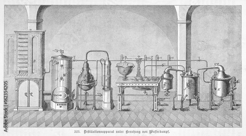 Fotografi Distillation Apparatus   . Date: 1899