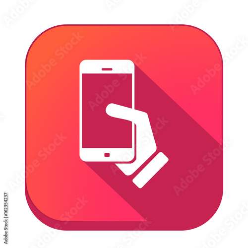 ikona z długim cieniem na tle zaokrąglonego kwadratu