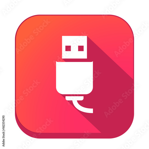 ikona z długim cieniem na tle zaokrąglonego kwadratu