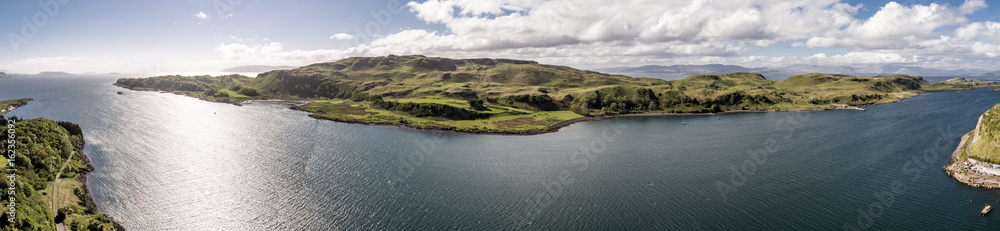 Aerial view of the Island Kerrera, Argyll