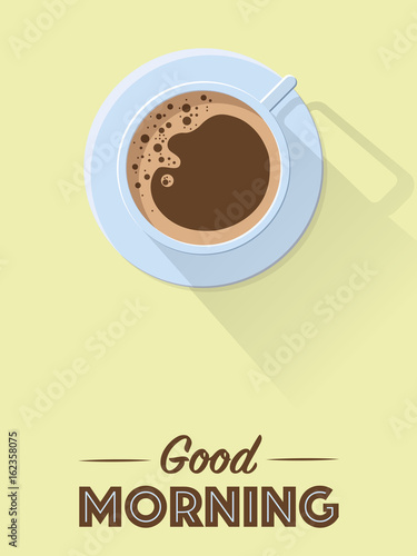 Good morning coffee retro poster