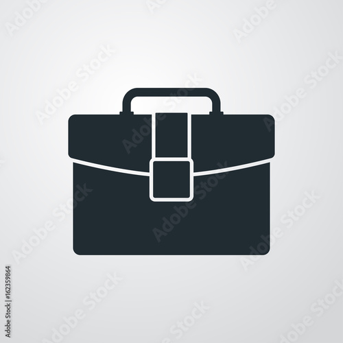 Icono plano maletin en fondo degradado