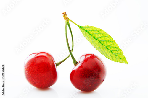 Ripe  juicy and appetizing cherry berries