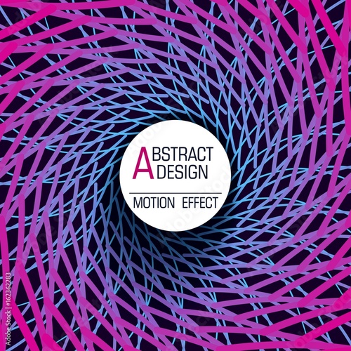 Simple Abstract Structure. Stylized interlacing Pattern with Motion Effect. Minimal Vector Design