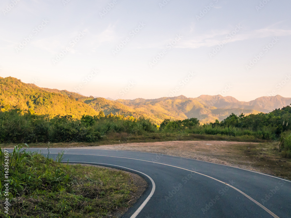 curve country road in the mountain