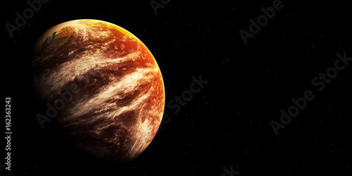 Fototapeta Naklejka Na Ścianę i Meble -  Space scene with planet and star sky