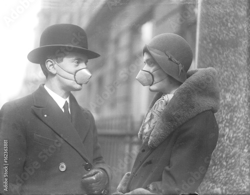 Anti-Flu Masks. Date: 1920s