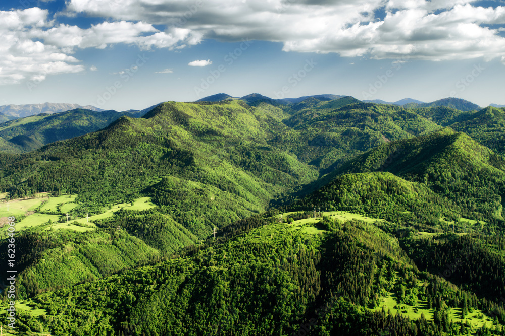 Obraz premium batiful hills landscape. Great Fatra mountains, Slovakia