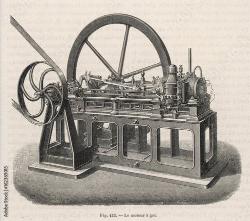 Lenoir's Gas Engine. Date: 1860 photo