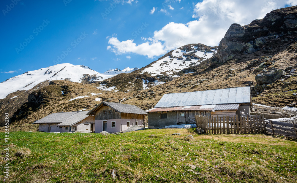 Racines Valley in South Tyrol, Italy.  The Klammalm alpine pastures