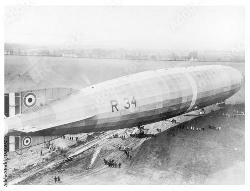 R34 Airship at Moorings photo