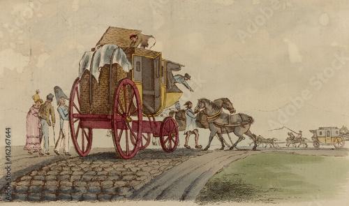 French Diligence. Date: circa 1800