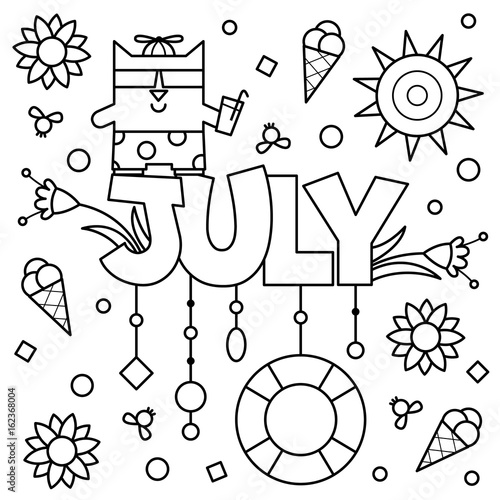 Black and white illustration. Coloring page.