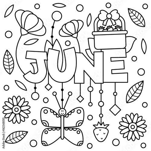 Black and white illustration. Coloring page.