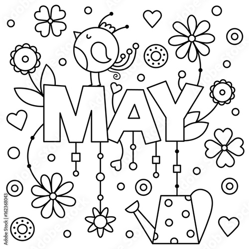 Black and white illustration. Coloring page.