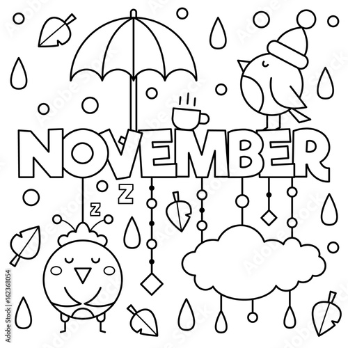 Black and white illustration. Coloring page.