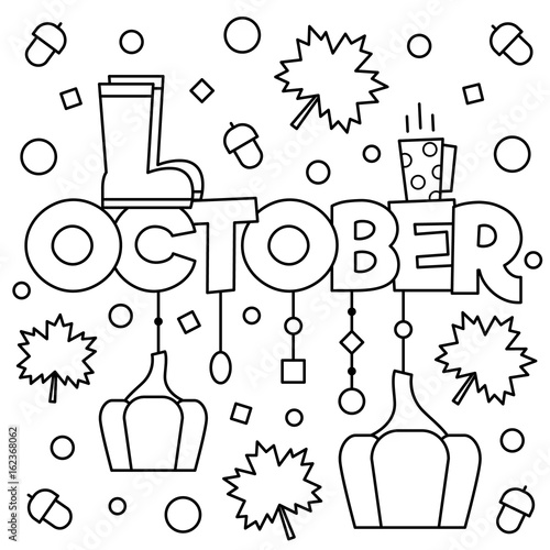 Black and white illustration. Coloring page.