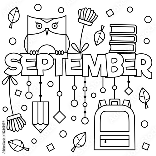 Black and white illustration. Coloring page.