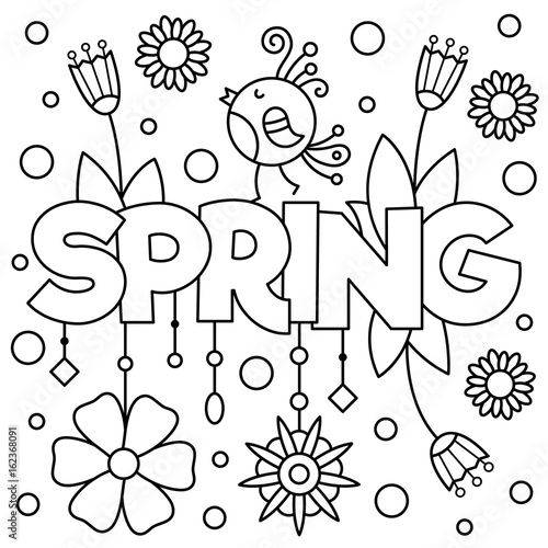 Black and white vector illustration. Coloring page.