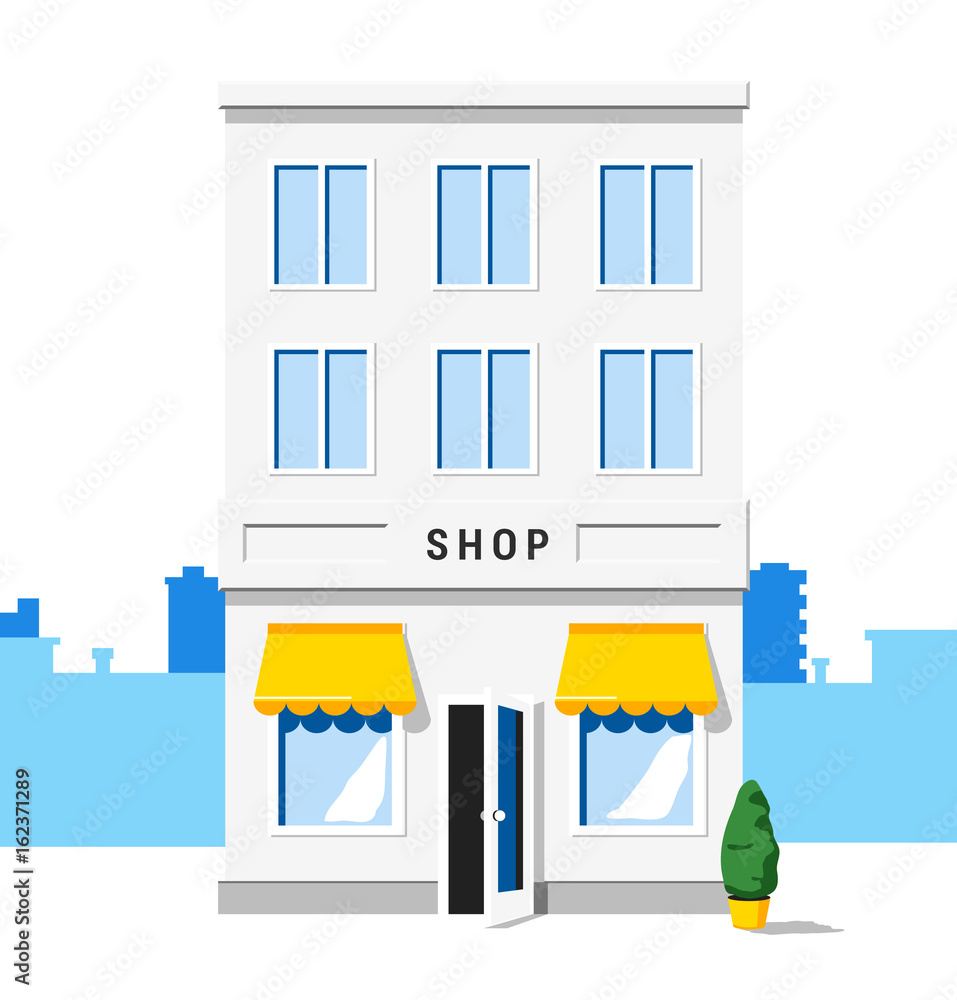 Shop building. Vector icon. Shop building. Vector icon.