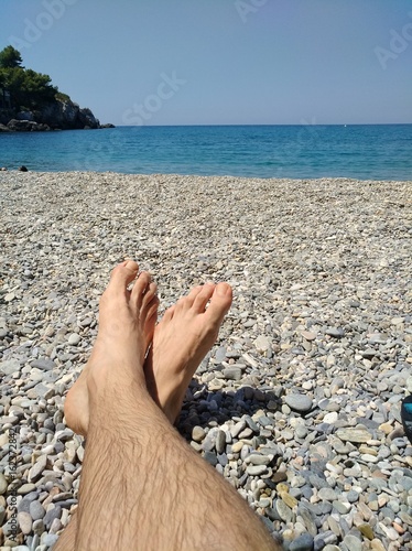 Relax en playa de la costa de Andalucìa