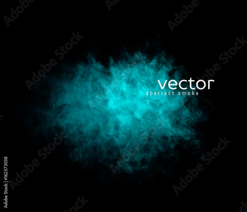 Vector illustration of smoky shape on black background.