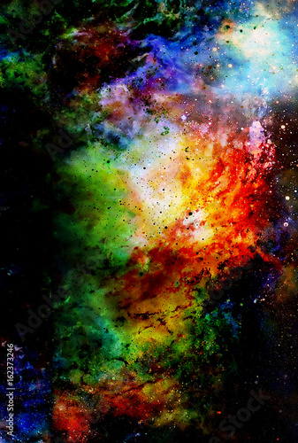 Cosmic space and stars  color cosmic abstract background.