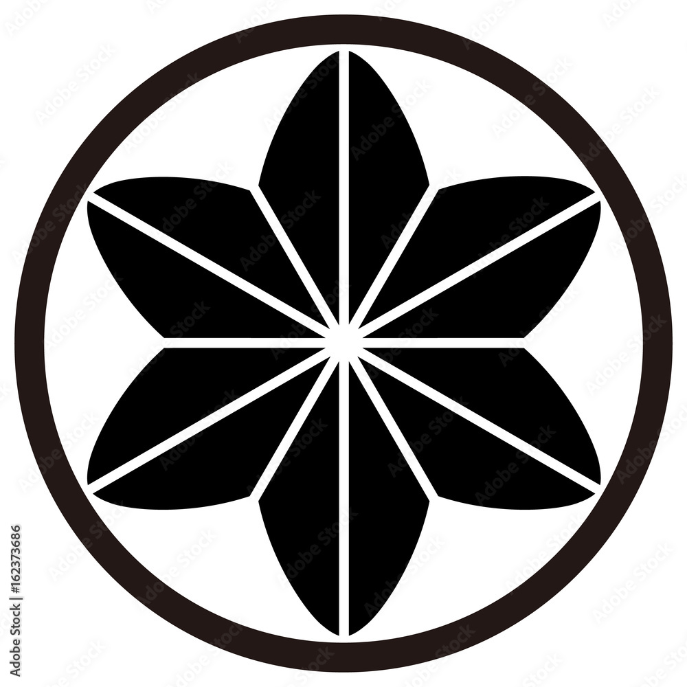 Fototapeta premium 丸に麻の丸葉