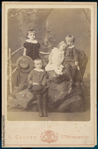 Russian Children 1880s. Date: 1880s