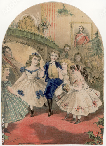 Children s Party - circa 1855. Date  circa 1855