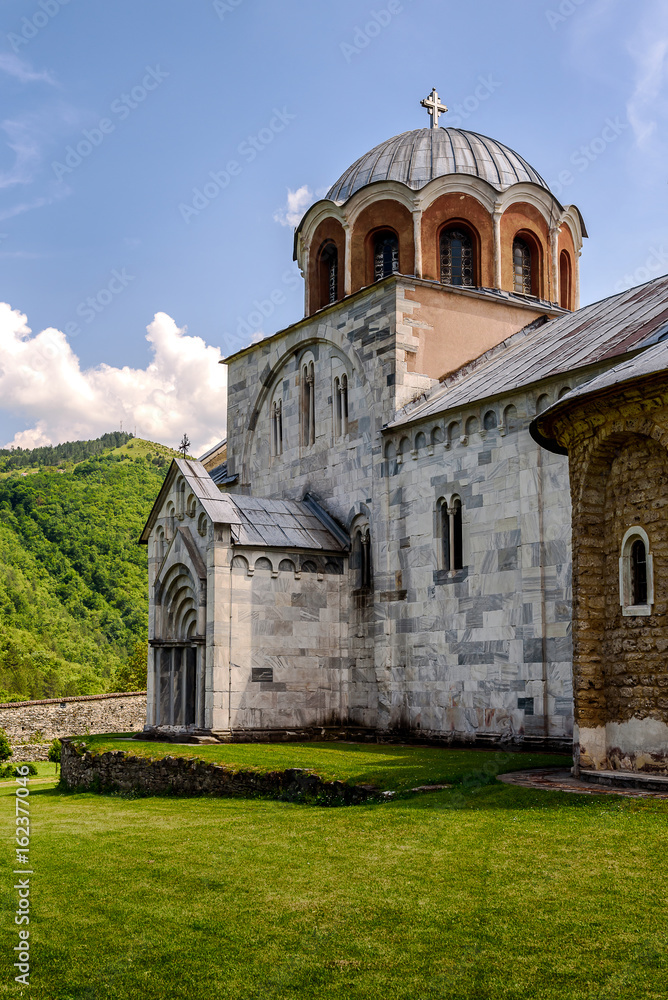 Studenica monastery, 12th-century Serbian orthodox monastery located near city of Kraljevo