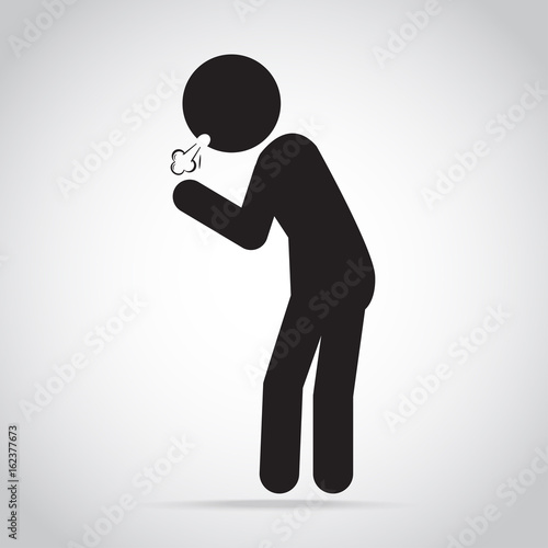 Man Coughing icon. Medical concept