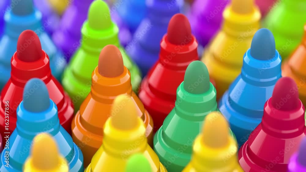 Nice looping background with moving felt-tip pens of different colors, loopable. Nice looping background with moving felt-tip pens of different colors, loopable.