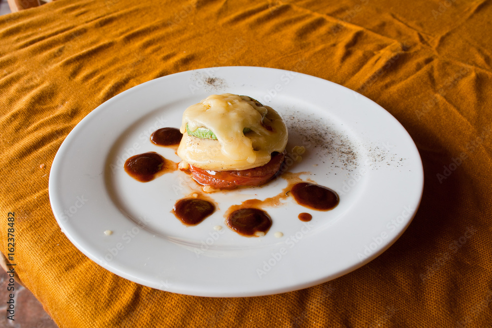 Fototapeta premium tomato salad with cheese