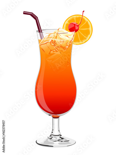 Tequila sunrise cocktail