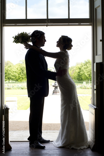 Wedding preparations, Bride and bridegroom, Dorset, England