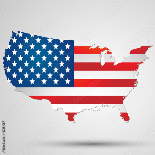 vector image of american flag photo